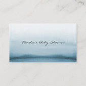 Carte De Placement Marine bleu aquarelle Ombre Mariage moderne (Dos)
