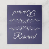 Carte De Placement Marine Bleu & Grey Mariage élégant Réservé (Extérieur déplié)