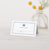 Carte De Placement Marine Bleu Nautique Mariage de poisson étoile Esc (Devant)
