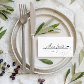 Carte De Placement Marine Blue Plane Heart Voyage Destination Mariage