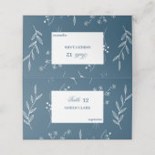 Carte De Placement Marine Corner Floral Boho Mariage (Extérieur déplié)