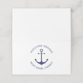 Carte De Placement Marine d'ancrage nautique Nom personnalisé Bienven (Extérieur déplié)