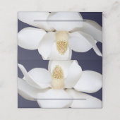 Carte De Placement Marine et Magnolia Blanche, Mariage élégant (Extérieur déplié)
