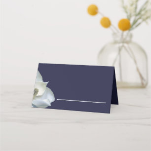 Carte De Placement Marine et Magnolia Blanche, Mariage élégant