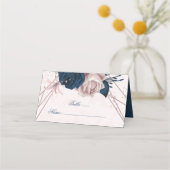 Carte De Placement Marine romantique & fleurs roses (Devant)