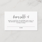 Carte De Placement MARLO Bold Contemporary Modern Diaper Raffle (Devant)