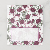 Carte De Placement Maroon Rose Wedding (Extérieur déplié)