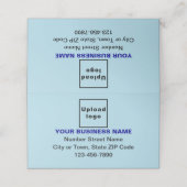 Carte De Placement Marque commerciale sur petit bleu clair plié (Extérieur déplié)