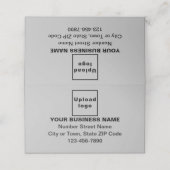Carte De Placement Marque d'affaires sur petite carte pliée gris (Extérieur déplié)