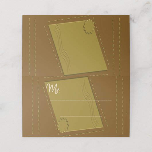 CARTE DE PLACEMENT MARQUE UNIQUE (Extérieur déplié)