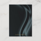 Carte De Placement Marquis Black Silk Gold Scroll Ruby Placecard (Dos)