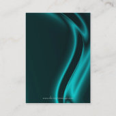 Carte De Placement Marquis Turquoise Silver Scroll Table Placecard (Dos)