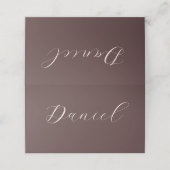 Carte De Placement Marron Chocolat Beige Bohème Nom De Mariage Script (Extérieur déplié)