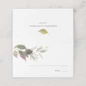Carte De Placement Marsala Mariage Fall Foliing (Extérieur déplié)