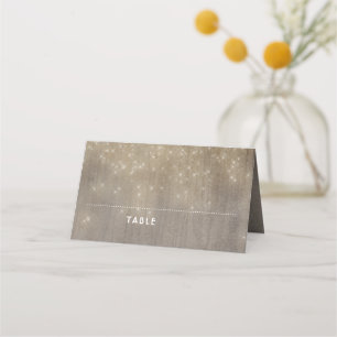Carte De Placement Mason Jar éclaire Rustique