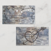 Carte De Placement Mason Jars & Inséparables Rustic Branch Table Plac (Devant / Derrière)