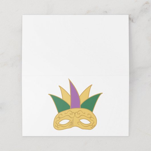 Carte De Placement Masque Mardi Gras (Extérieur déplié)