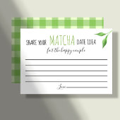 Carte De Placement Matcha Couples Shower Game Date Idea Card