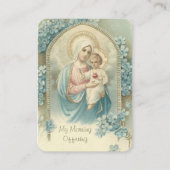 Carte De Placement Matin Catholique Offrant Prière Vierge Marie (Devant)