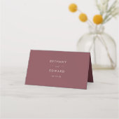 Carte De Placement Mauve Boho Fleur sauvage Mariage d'automne (Dos)