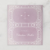 Carte De Placement Mauve élégante romantique carte de lieu de mariage (Extérieur déplié)