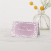 Carte De Placement Mauve élégante romantique carte de lieu de mariage (Devant)