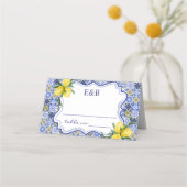 Carte De Placement Mediterranean Mosaic Wedding with Citrus Touches (Dos)