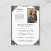 Carte De Placement Memory Eternal Orthodox Funeral Prayer Card        (Dos)