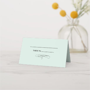 Carte De Placement Mention élégante   Black Mariage Table Place Card