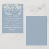 Carte De Placement Merci à cordes Dusty Mariage bleu (Devant / Derrière)