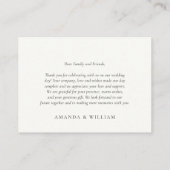 Carte De Placement Merci de destination tropicale (Dos)