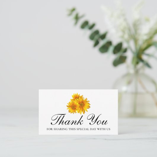 Carte De Placement Merci d'été Boho Sunflowers Mariage (Debout devant)