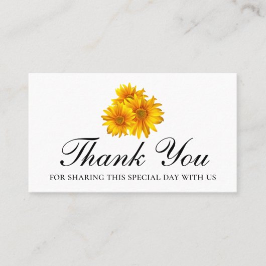Carte De Placement Merci d'été Boho Sunflowers Mariage (Devant)
