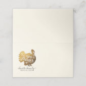 Carte De Placement Merci. | Fête de Thanksgiving en famille (Extérieur déplié)