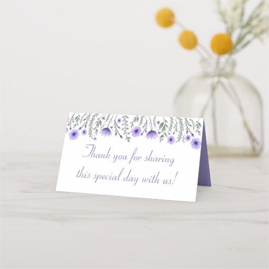 Carte De Placement Merci Mariage de la carte Purple Place (Devant)