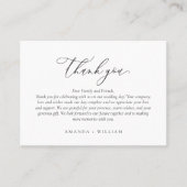 Carte De Placement Merci Mariage élégant et moderne (Devant)