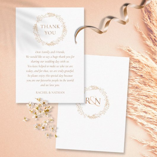 Carte De Placement Merci Mariage moderne Laurel Garland