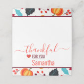 Carte De Placement Merci pour vous Festive Thanksgiving (Extérieur déplié)