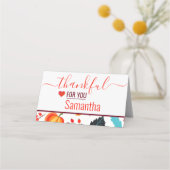 Carte De Placement Merci pour vous Festive Thanksgiving (Devant)