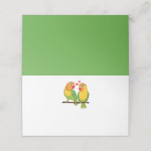 Carte De Placement Merci vert Mariage Inséparable mignon (Extérieur déplié)