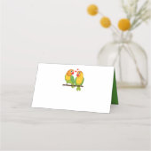 Carte De Placement Merci vert Mariage Inséparable mignon (Devant)