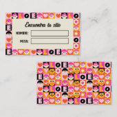 Carte De Placement Meseros Seating Plan Boda Original Divertida (Devant / Derrière)