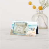 Carte De Placement Message de coquillages dans un mariage à Bottle Be (Dos)