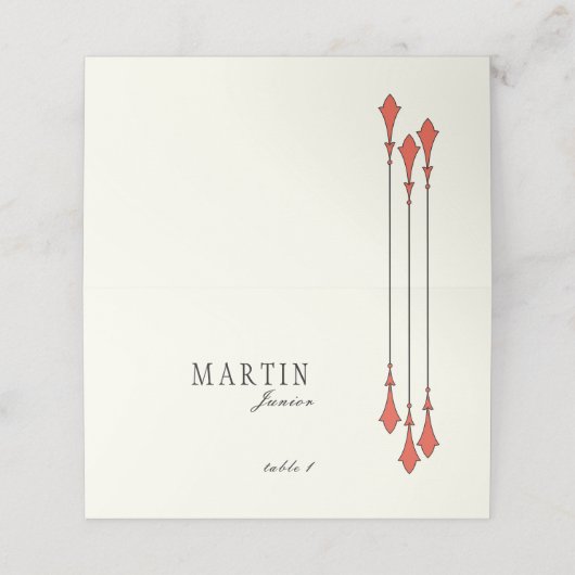 Carte De Placement Midnight Autumn Folded Place Card (Extérieur déplié)