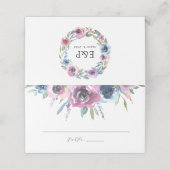 Carte De Placement Midnight Blooms | Mariage (Extérieur déplié)