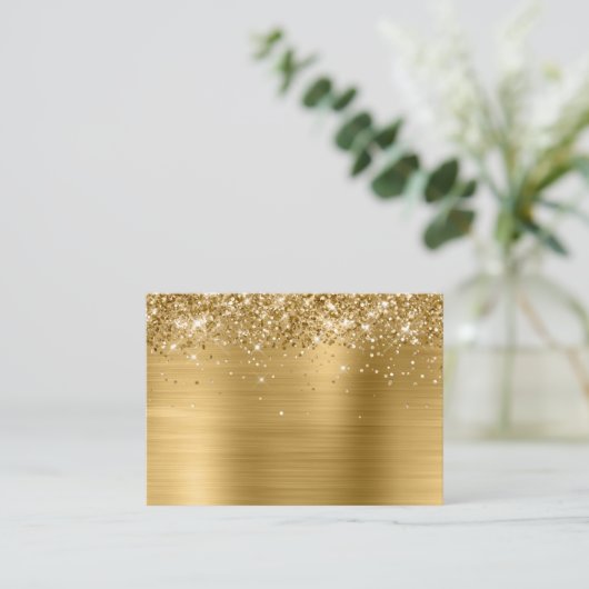 Carte De Placement Mighty brillant feuille d'or vierge (Debout devant)