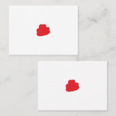 Carte De Placement Milano Red, Rose Madder Coeur Design (Devant / Derrière)