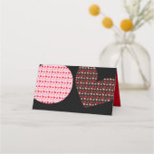 Carte De Placement mini coeur rose rouge carte place & escorte (Dos)