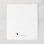 Carte De Placement Mini moderne Art déco Mariage Place Card Tente (Extérieur déplié)