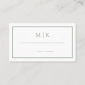 Carte De Placement Minimal et chic | Appartement mariage (Devant)